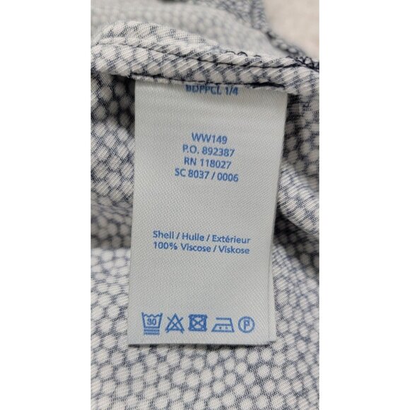 Boden Womens Blue White Polka Dots Half Button Up Dress Long‎ Sleeve Size 6R - Picture 8 of 11